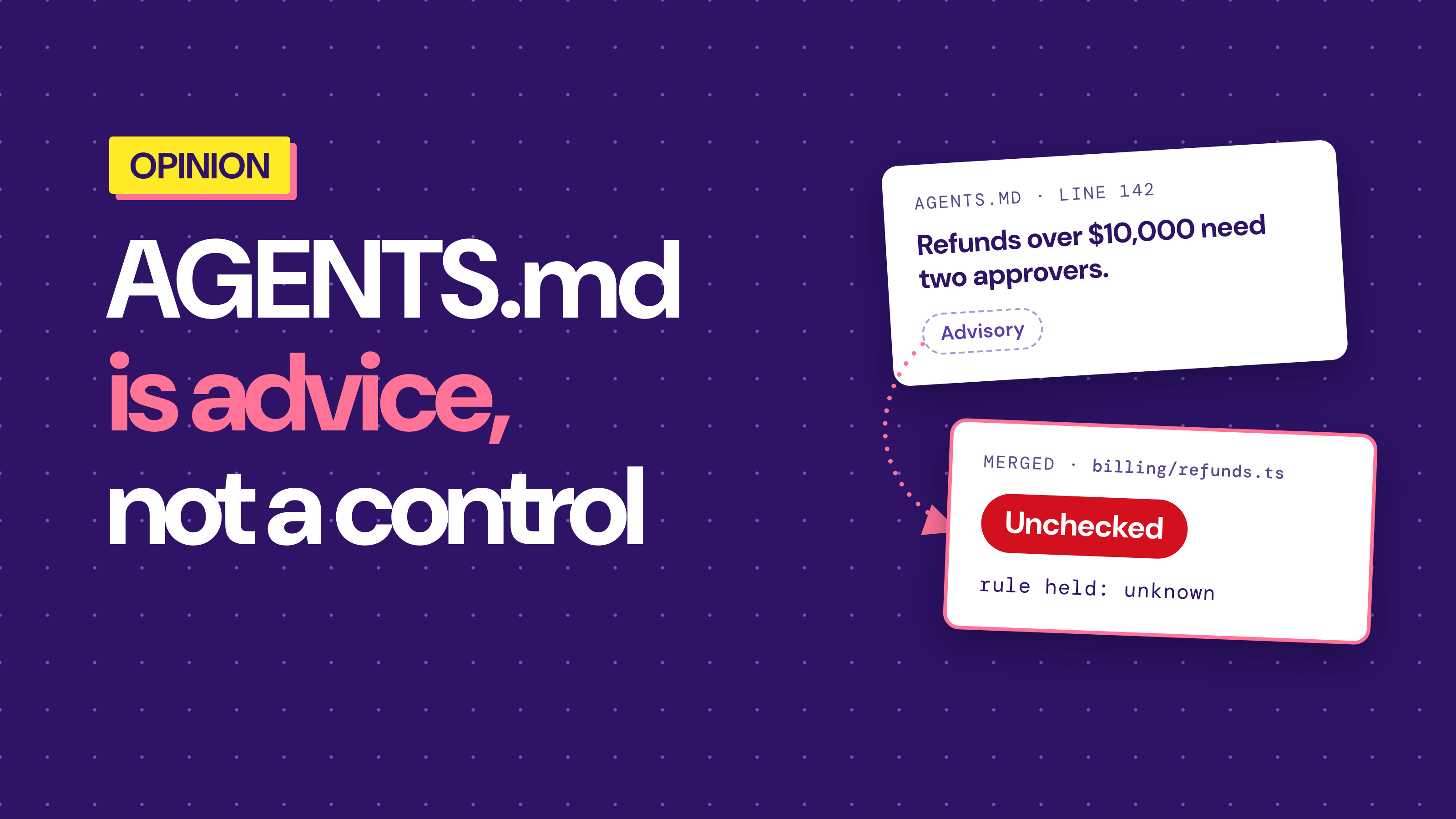 Your AGENTS.md is advice, not a security control