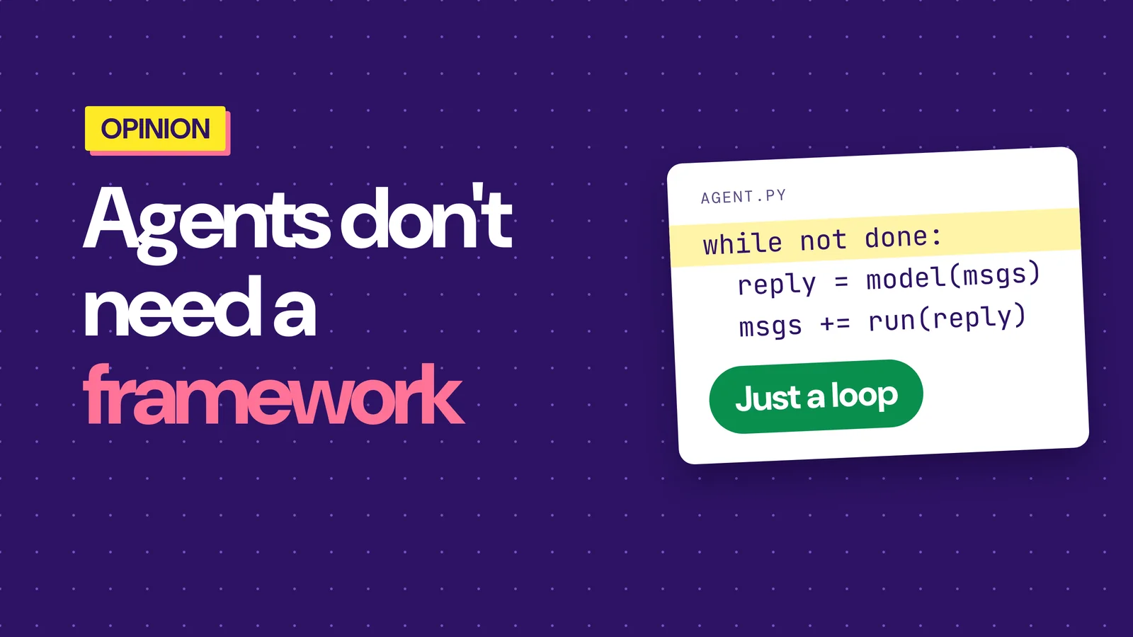 You don't need an AI agent framework, or why frameworks are the new Juicero