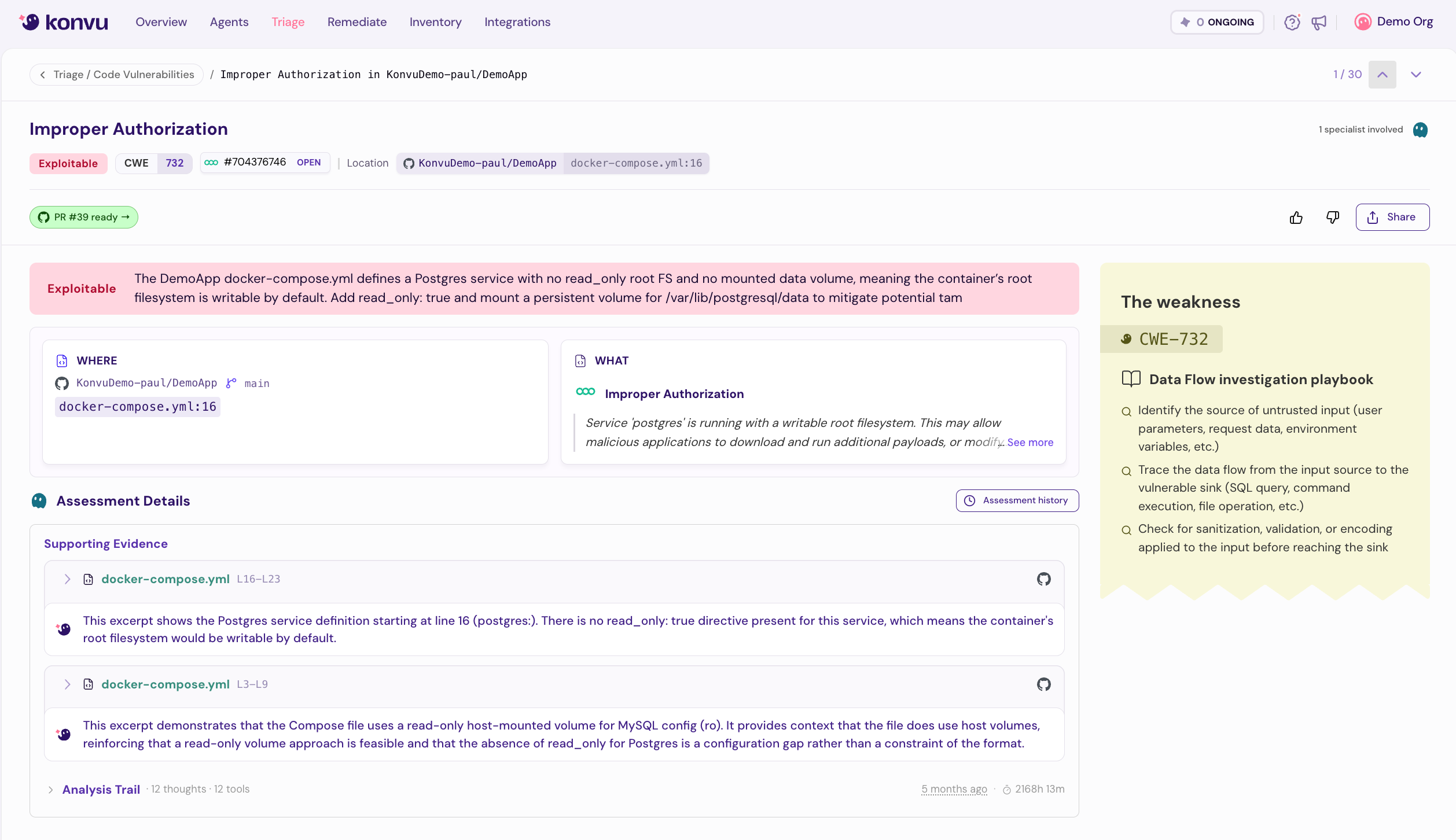Call graph reachability view